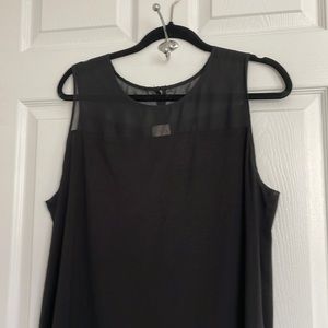 Black sleeveless top